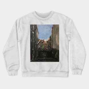 Amsterdam, Canal Houses In Soft Light Crewneck Sweatshirt